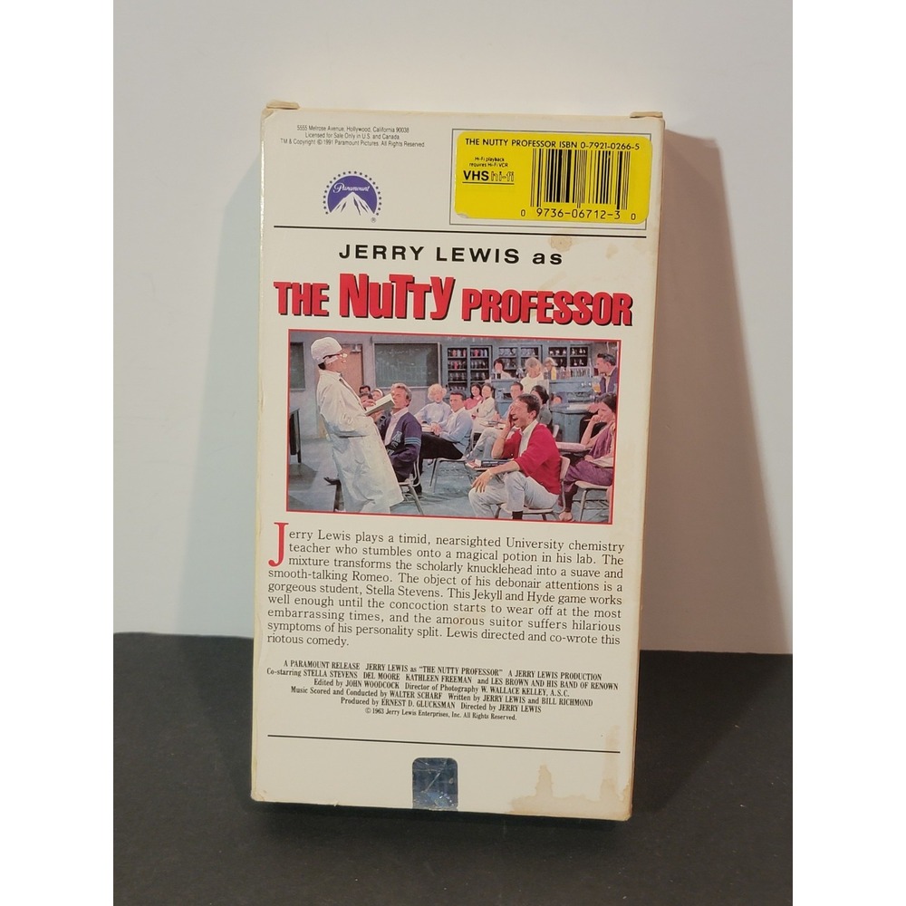 The Nutty Professor 1991‎ VHS Tape Jerry Lewis Comedy Classic Tested Works - Picture 3 of 3